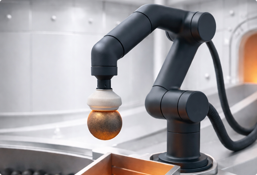 Robotic handling of a graphite component during Generation IV reactor operations